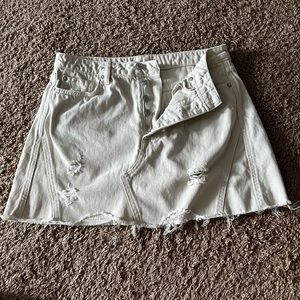 Free people white jean skirt